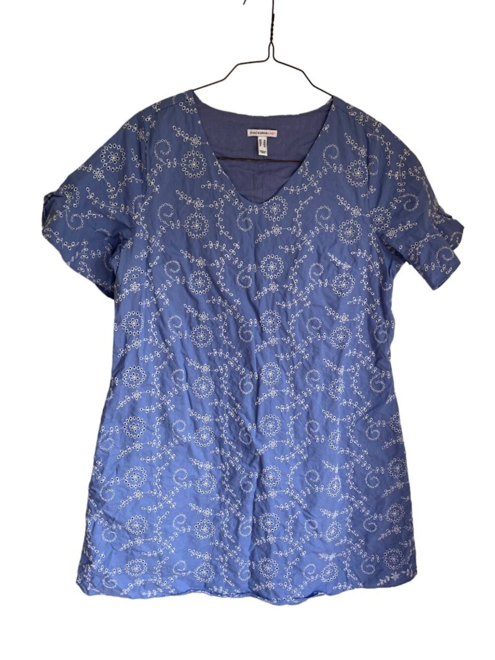 Isaac Mizrahi Live Eyelet Embroidered Dress Womens Size 16